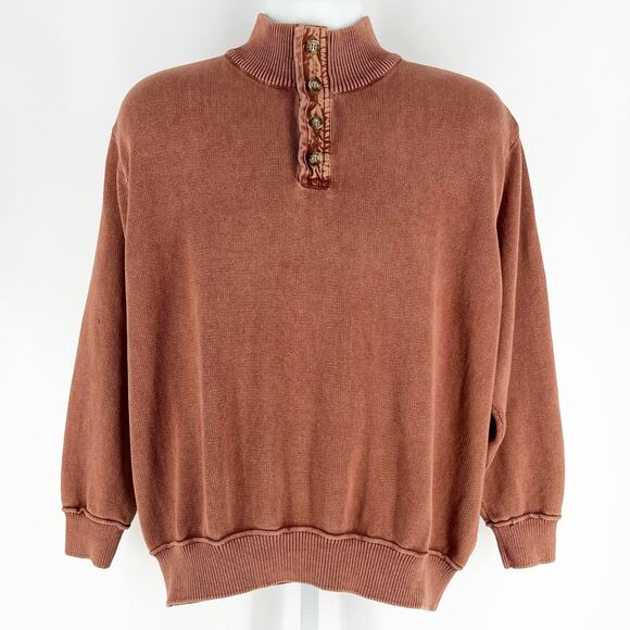 Cabela’s mock neck henley sweater - Picture 2 of 9